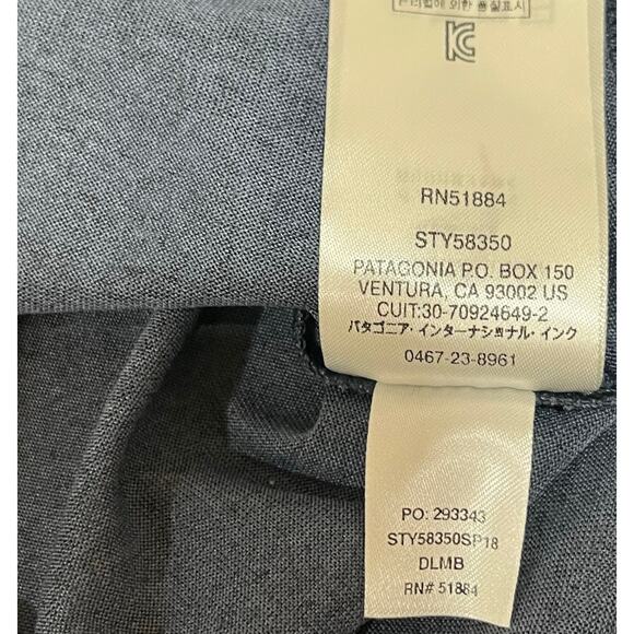 Patagonia Women’s Responsibili-Tee Cover Up Blue Sz Small - Picture 7 of 9